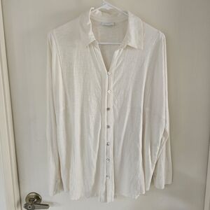 J. Jill Longsleeve Ivory Top Size Medium